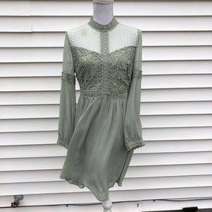 Mint lace dress